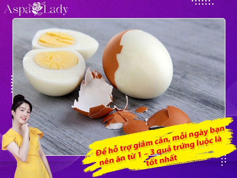 Để hỗ trợ giảm cân, mỗi ngày bạn nên ăn từ 1 – 3 quả trứng luộc là tốt nhất
