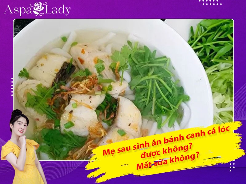 Mẹ sau sinh ăn bánh canh cá lóc được không? Mất sữa không?