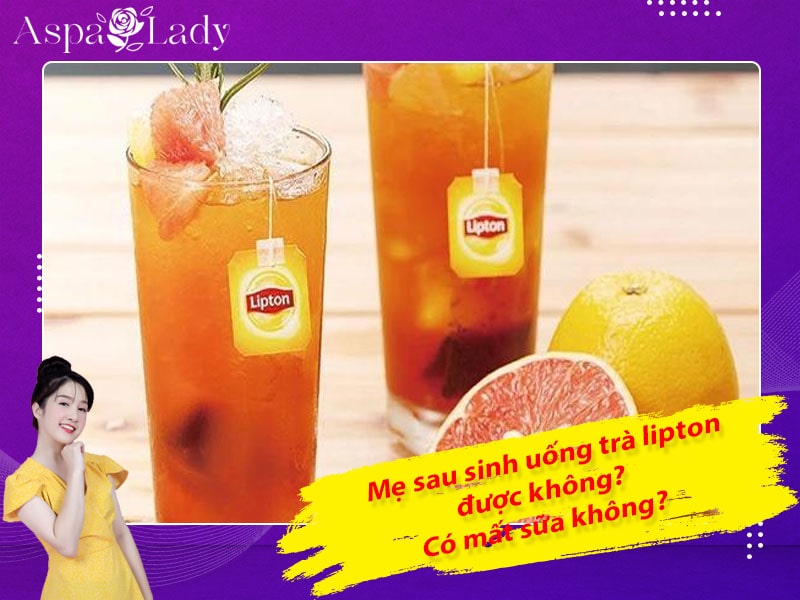 Mẹ cho con bú uống trà lipton được không? Uống có mất sữa?