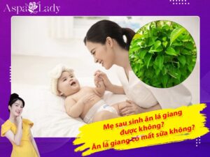 Mẹ sau sinh ăn lá giang được không? Ăn có mất sữa không?