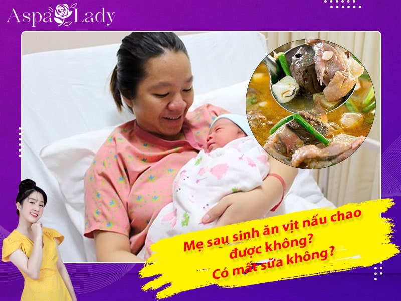 Mẹ sau sinh ăn vịt nấu chao được không? Ăn có mất sữa?